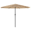 Brauner Gartenschirm Stahlstange Dragoiu 324x324x247cm