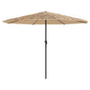 Brauner Gartenschirm Stahlstange Dragoiu 324x324x247cm