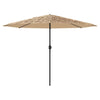 Brauner Gartenschirm Stahlstange Dragoiu 324x324x247cm