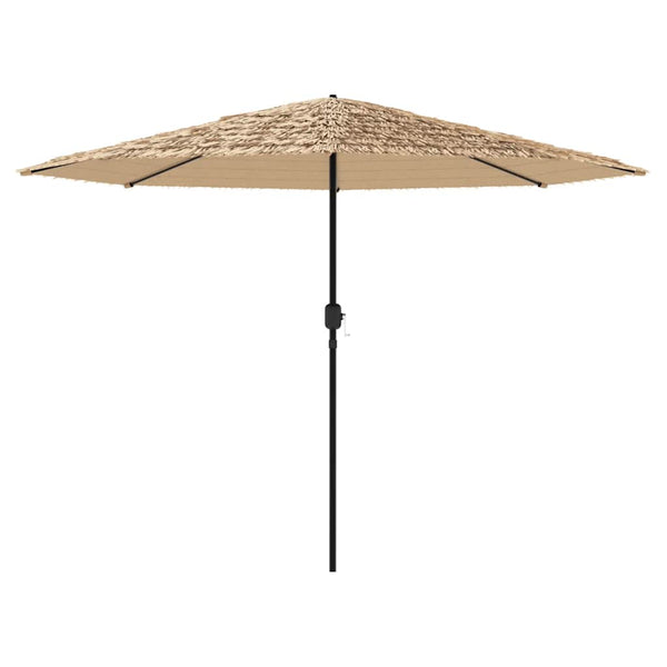 Brauner Gartenschirm Stahlstange Dragoiu 324x324x247cm