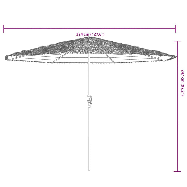 Brauner Gartenschirm Stahlstange Dragoiu 324x324x247cm