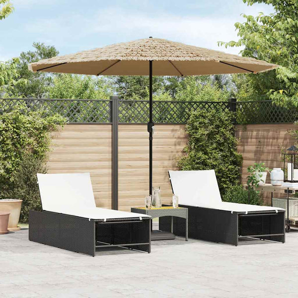 Brauner Gartenschirm Stahlstange Dragoiu 324x324x247cm