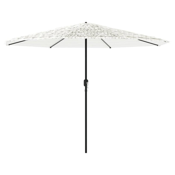 Weißer Garten-Sonnenschirm Stahlstange Dragoiu 324x324x247cm