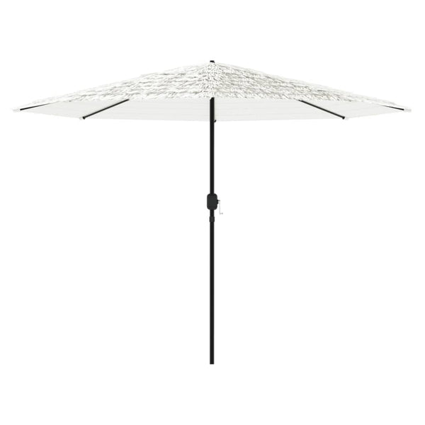 Weißer Garten-Sonnenschirm Stahlstange Dragoiu 324x324x247cm