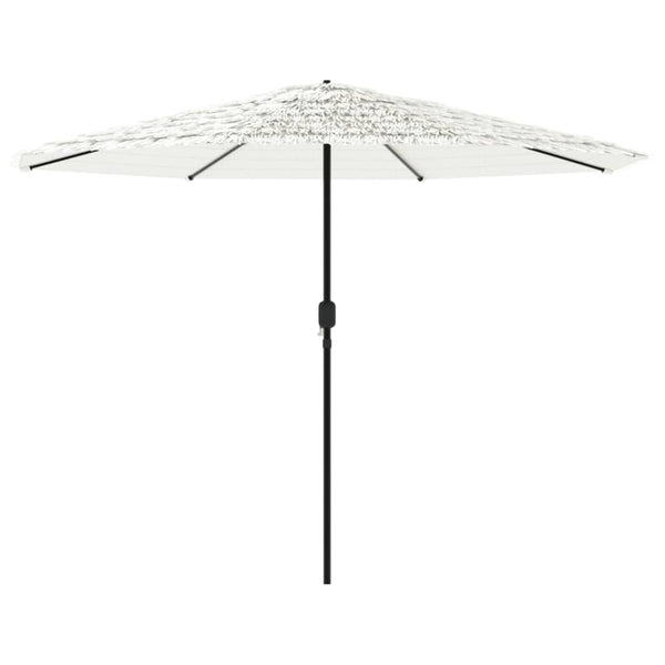 Weißer Garten-Sonnenschirm Stahlstange Dragoiu 324x324x247cm