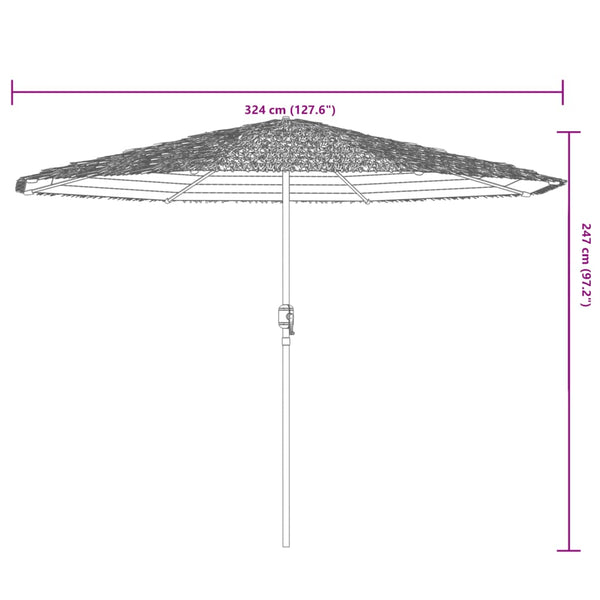 Weißer Garten-Sonnenschirm Stahlstange Dragoiu 324x324x247cm