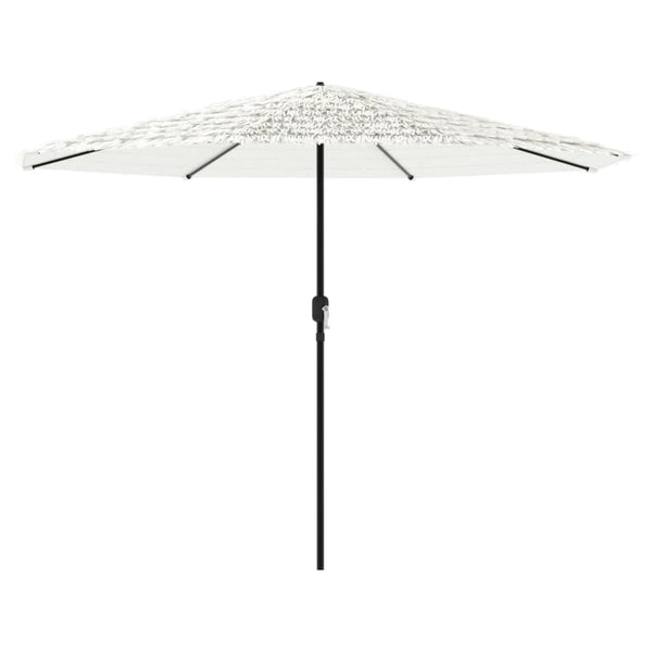 Weißer Garten-Sonnenschirm mit Stahlstange Dragoiu 388x388x248cm