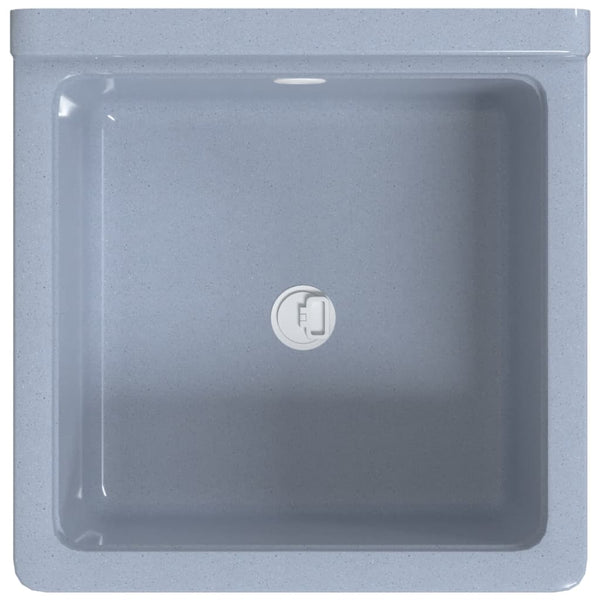 Graues Waschbecken zur Wandmontage Tudorei 40x40x24cm (Harz)