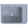Graues Waschbecken zur Wandmontage Tudorei 50x35x24cm (Harz)