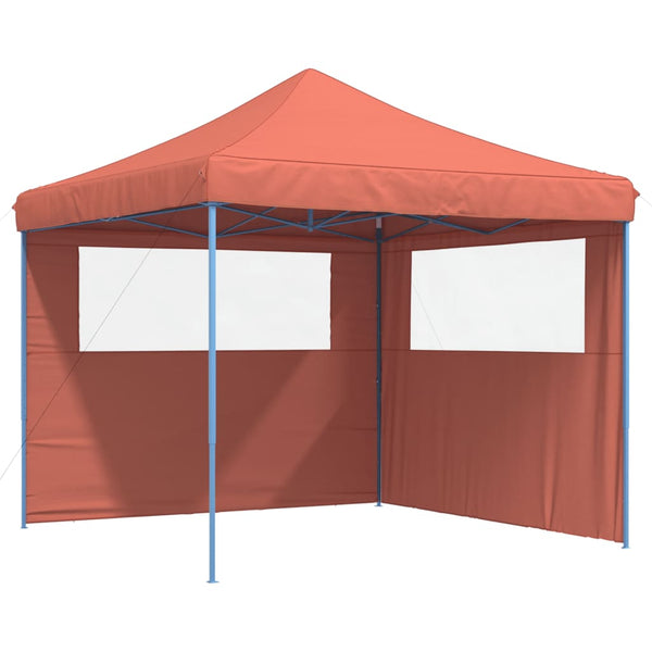 Terrakotta-Falt-Pop-Up-Partyzelt Aurlian (mit 2 Seitenwänden)