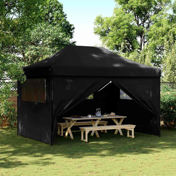 Musta taitettava pop-up juhlateltta Marguerita (4 sivuseinällä)