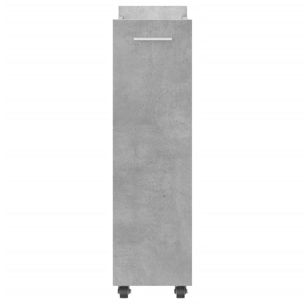 Betongrauer Schrank auf Rollen Rali 60x22x79cm (Holz)