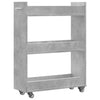 Betongrauer Schrank auf Rollen Rali 60x22x79cm (Holz)