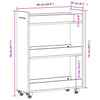 Betongrauer Schrank auf Rollen Rali 60x22x79cm (Holz)