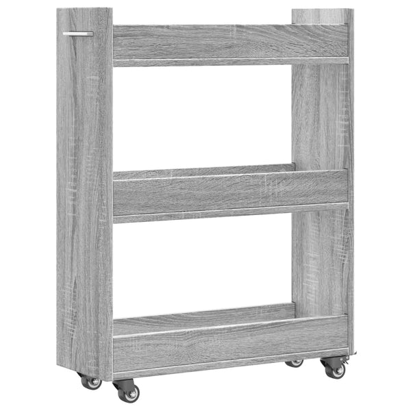 Grauer Schrank auf Rollen Rali 60x22x79cm (Holz)