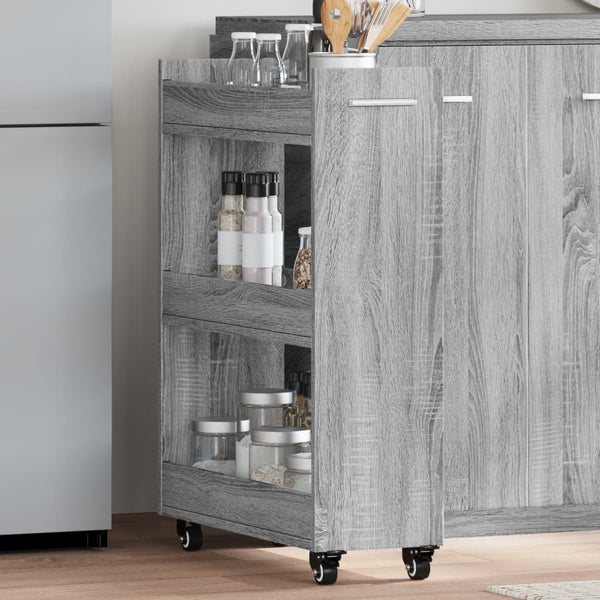 Grauer Schrank auf Rollen Rali 60x22x79cm (Holz)