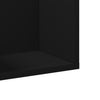 Schwarze Wandschränke Huidan 75x18x16,5cm (2 Stück Holz)