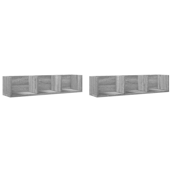 Harmaa seinäkaapit Huidan 75x18x16,5cm (2 kpl, sonoma, puinen)