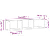Harmaa seinäkaapit Huidan 75x18x16,5cm (2 kpl, sonoma, puinen)