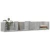 Betoninharmaa seinäkaapit Huidan 99x18x16,5cm (2 kpl, puinen)