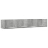 Betoninharmaa seinäkaapit Huidan 99x18x16,5cm (2 kpl, puinen)