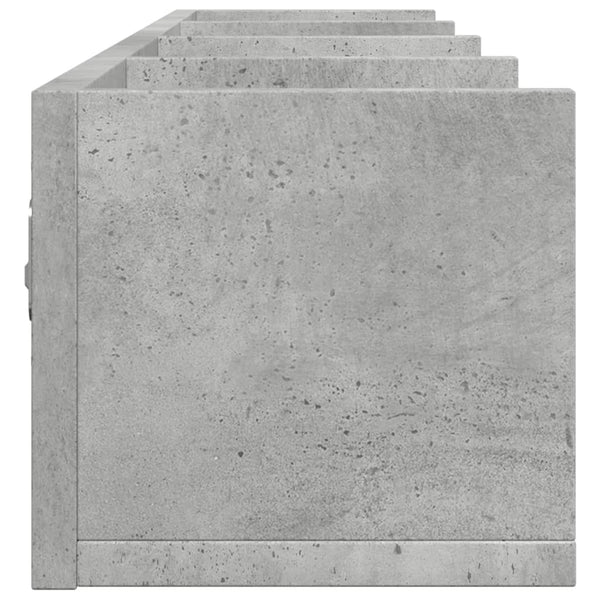 Betoninharmaa seinäkaapit Huidan 99x18x16,5cm (2 kpl, puinen)