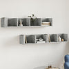 Betoninharmaa seinäkaapit Huidan 99x18x16,5cm (2 kpl, puinen)