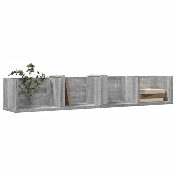 Harmaa seinäkaapit Huidan 99x18x16,5cm (2 kpl, sonoma, puinen)