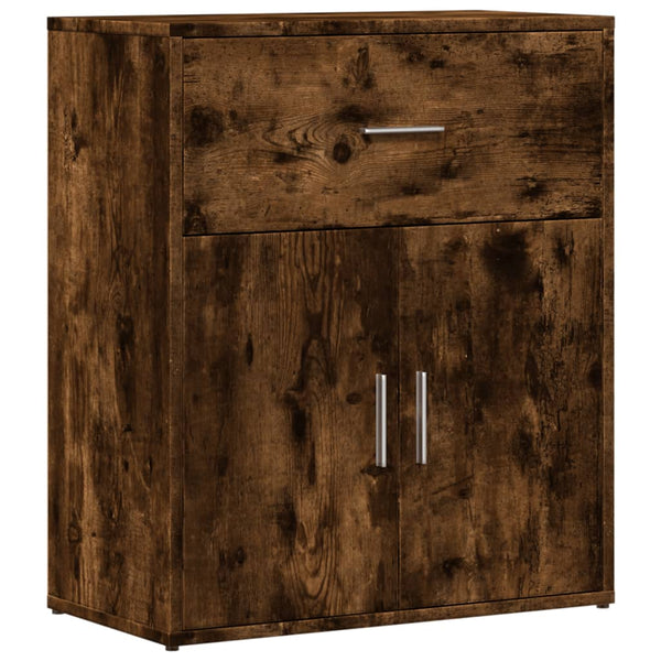 Highboard Demetriade 60x31x70cm aus Rauch-Eiche (Holz)