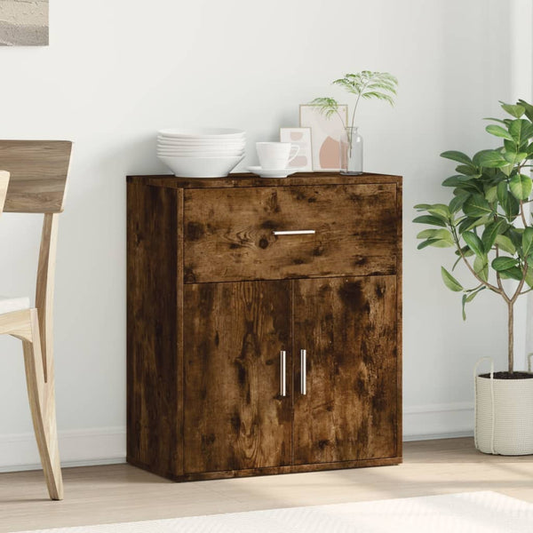 Highboard Demetriade 60x31x70cm aus Rauch-Eiche (Holz)