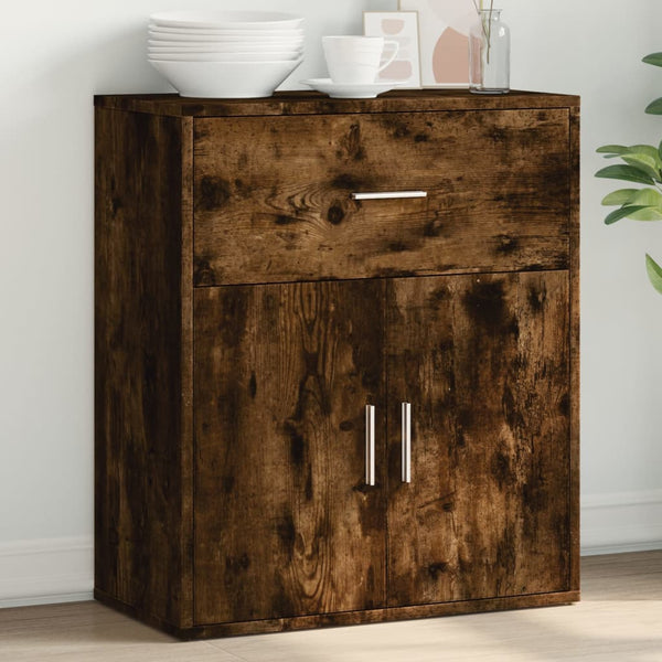Highboard Demetriade 60x31x70cm aus Rauch-Eiche (Holz)