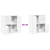 Weißes Sideboard Palaghiea 60x31x70cm (Holz)