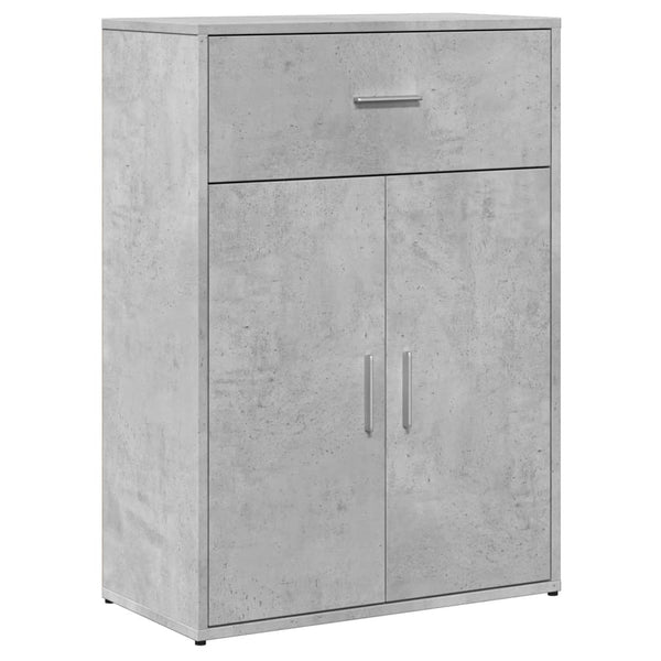 Betongraues Sideboard Zvezdana 60x30x84cm (Holz)
