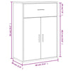 Betongraues Sideboard Zvezdana 60x30x84cm (Holz)