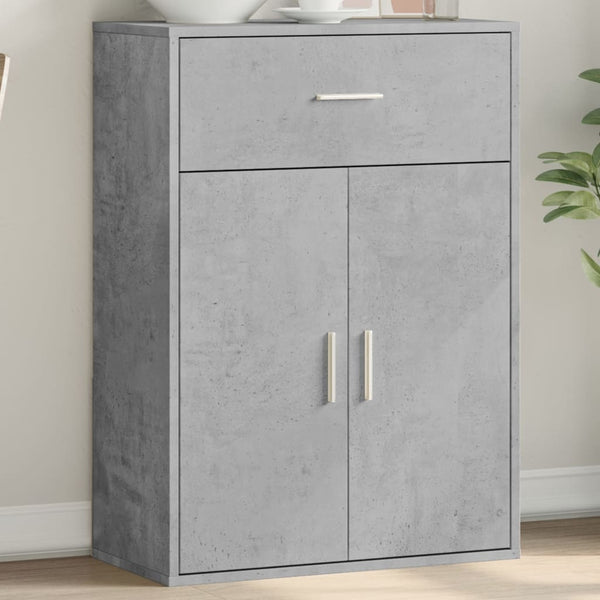 Betongraues Sideboard Zvezdana 60x30x84cm (Holz)