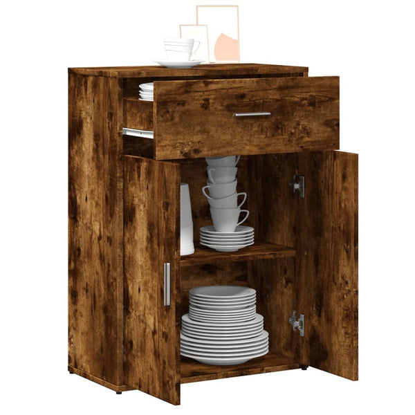 Sideboard aus geräucherter Eiche Zvezdana 60x30x84cm (Holz)