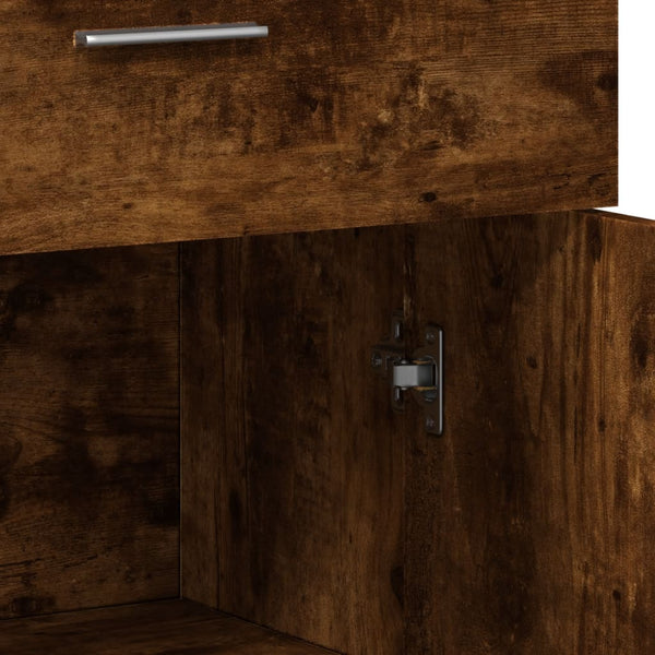 Sideboard aus geräucherter Eiche Zvezdana 60x30x84cm (Holz)