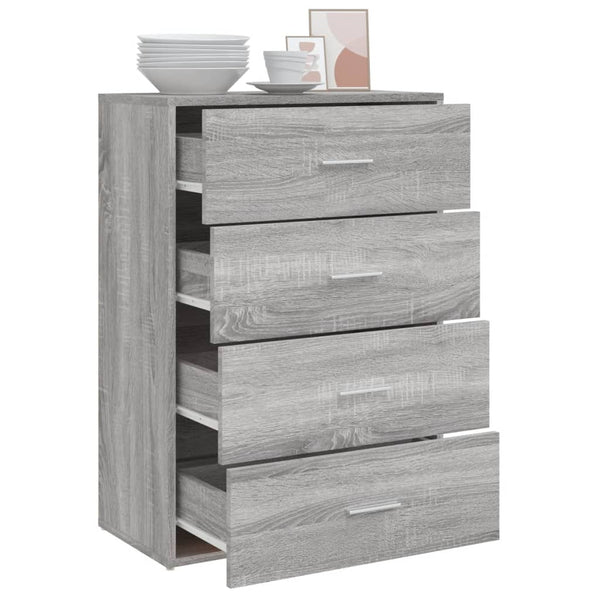 Graues Sideboard Bintia 60x31x84cm (Holz)