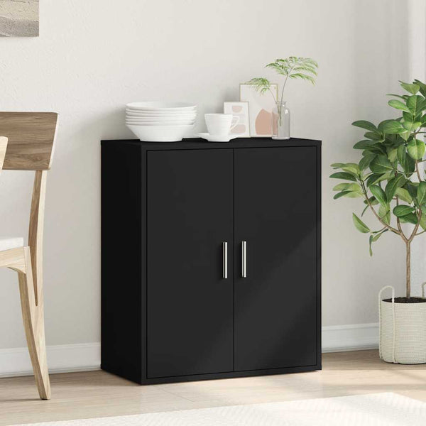 Schwarzes Sideboard Caval 79x38x80cm (Holz)