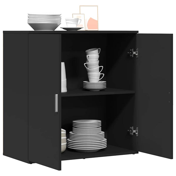 Schwarzes Sideboard Caval 79x38x80cm (Holz)