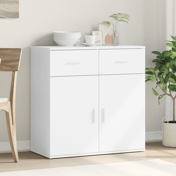 Weißes Sideboard Demean 79x38x80cm (Holz)