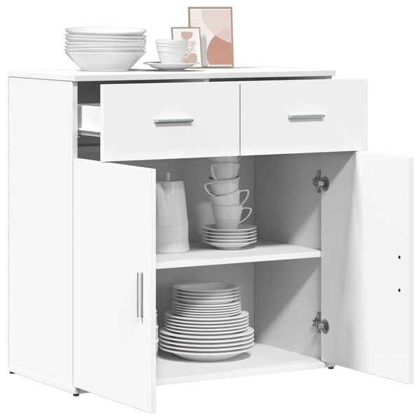 Weißes Sideboard Demean 79x38x80cm (Holz)