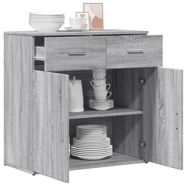 Graues Sideboard Demean 79x38x80cm (Holz)