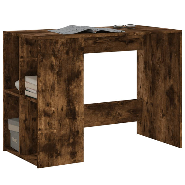 Arbeitstisch Ivanisi, geräucherte Eiche, 102x50x75cm (Holz)