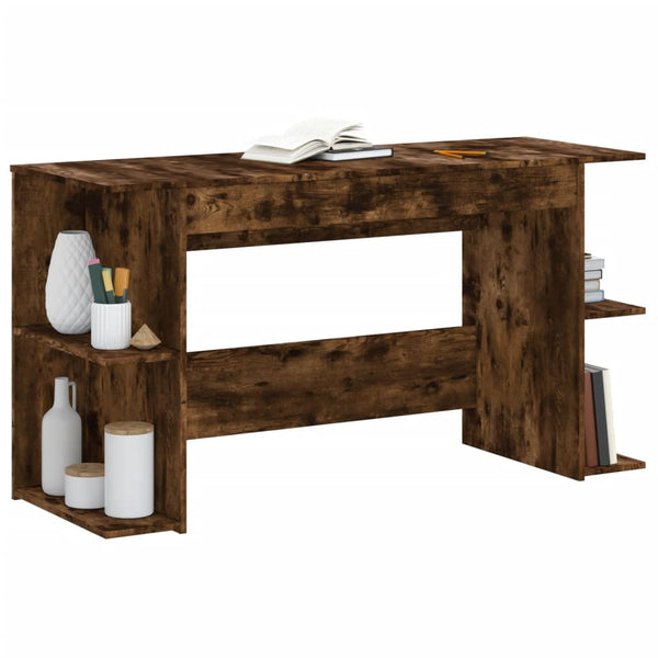 Schreibtisch geräucherte Eiche Adriela 140x50x75cm (Holz)