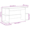 Schreibtisch geräucherte Eiche Adriela 140x50x75cm (Holz)