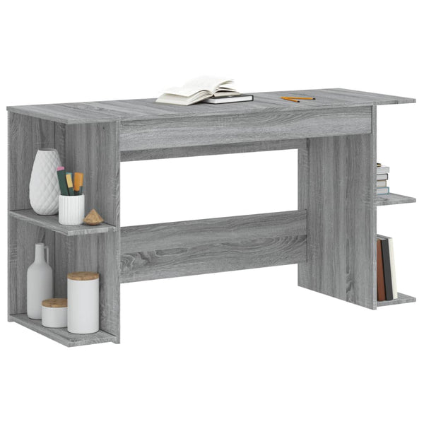 Grauer Schreibtisch Adriela 140x50x75cm (Holz)