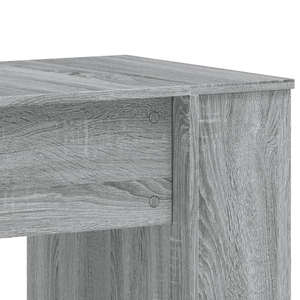 Grauer Schreibtisch Adriela 140x50x75cm (Holz)