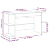 Grauer Schreibtisch Adriela 140x50x75cm (Holz)