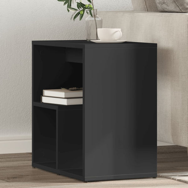 Schwarze Beistelltische Corduneanu 50x30x50 cm (2 Stück aus Holz)